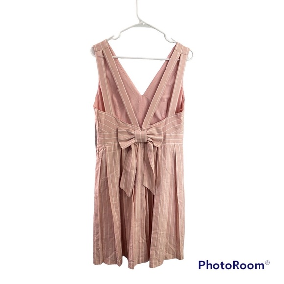 GAL MEETS GLAM Samantha Slub Stripe Fit & Flare Midi Dress, size10 - Picture 7 of 12